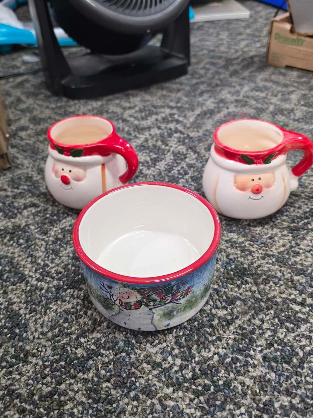 St. Nicholas Square Set of 3 Snowmen Ramekins